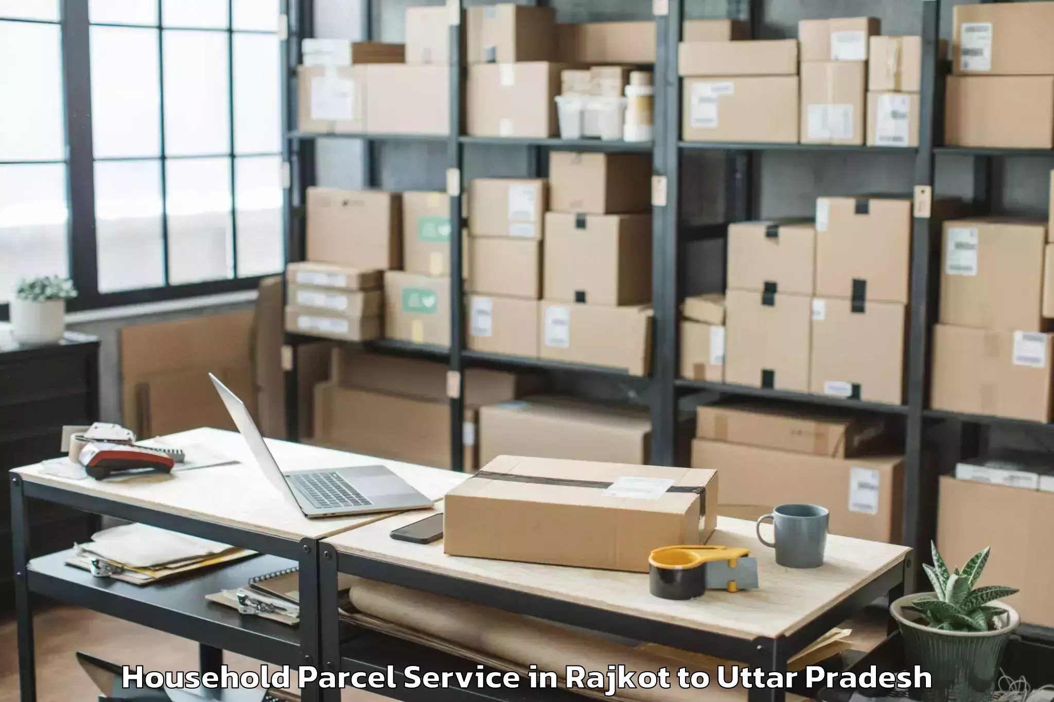 Professional Rajkot to Shahjanpur Household Parcel